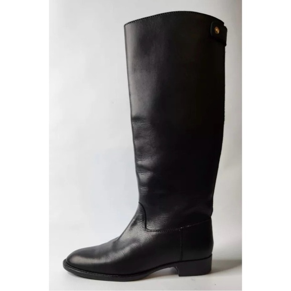 J. Crew Tall Leather Field Equestrian Riding Boots in Black Sz. 6 - Picture 1 of 14